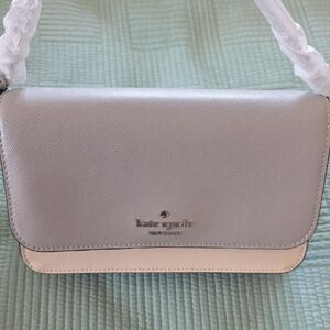 Kate Spade Gray and Cream Madison Crossbody Bag